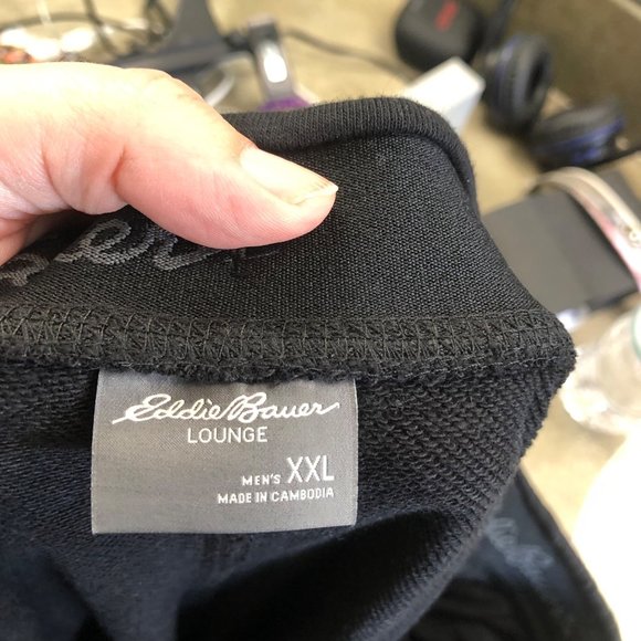 Eddie Bauer mens jogger lounge pants black XXL - Picture 3 of 4